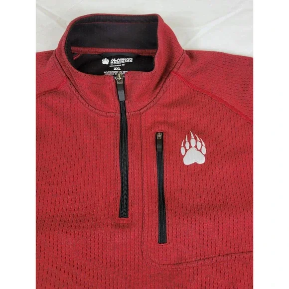 Alaskan Hardgear Duluth Trading Co Mens 2XL Quarter Zip Pullover Red 68224 OXD - Picture 2 of 8